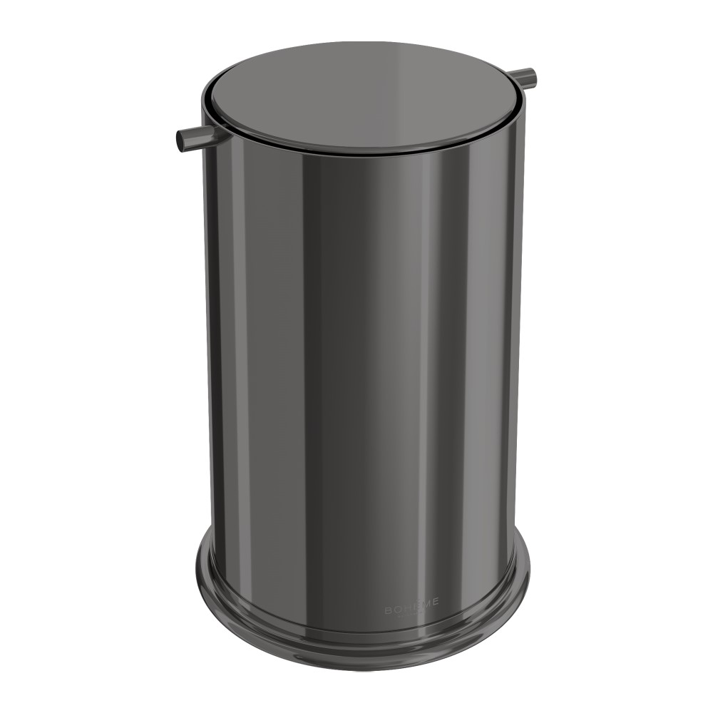 Ведро для мусора с вращающейся крышкой Shine Gun Metal 10916-SGM