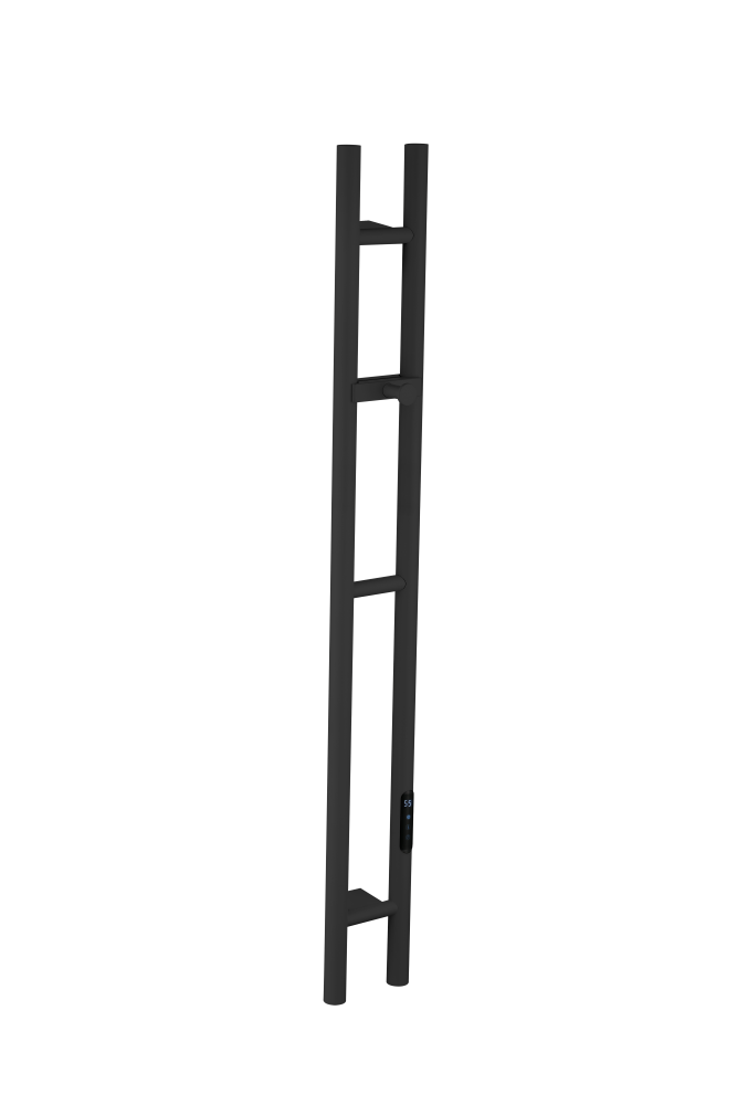 Полотенцесушитель электрический 2-трубы круглый BLACK 729-B