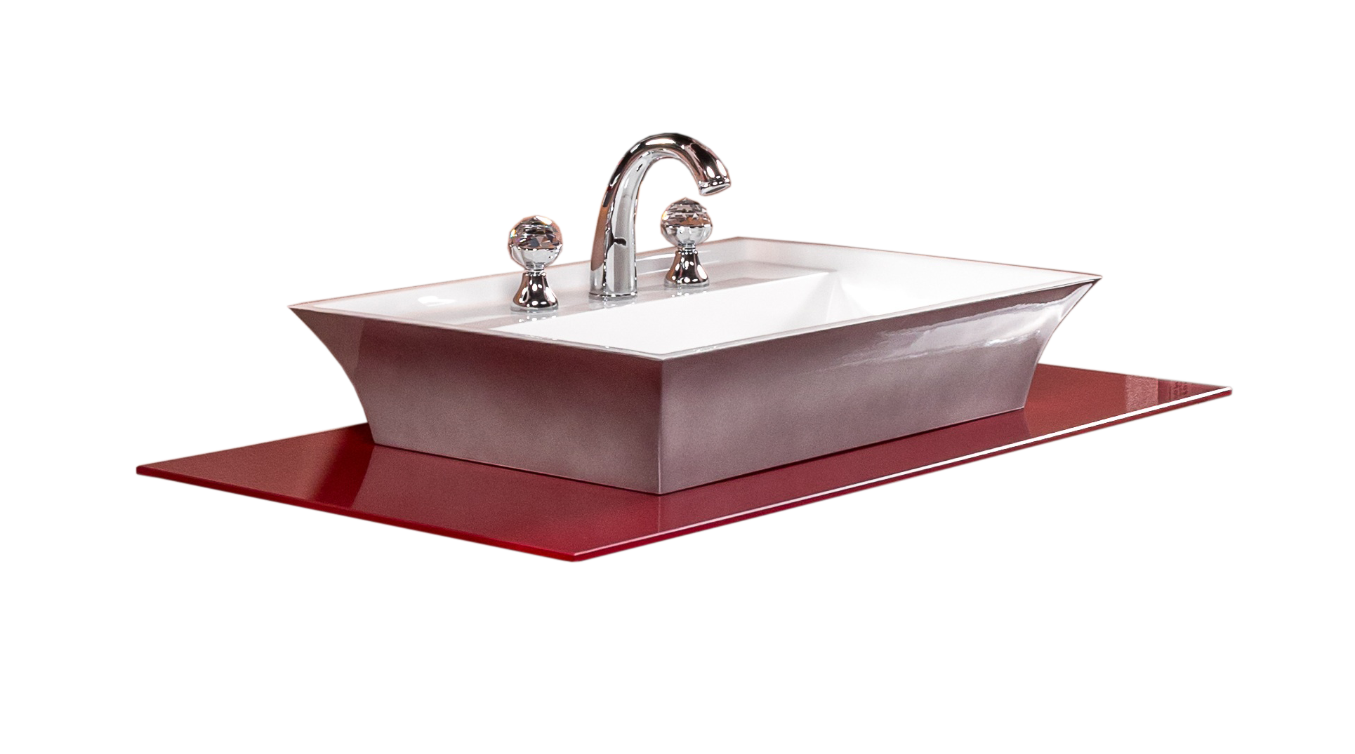 Столешница стекло 100см прямая бордо 853-100-BR