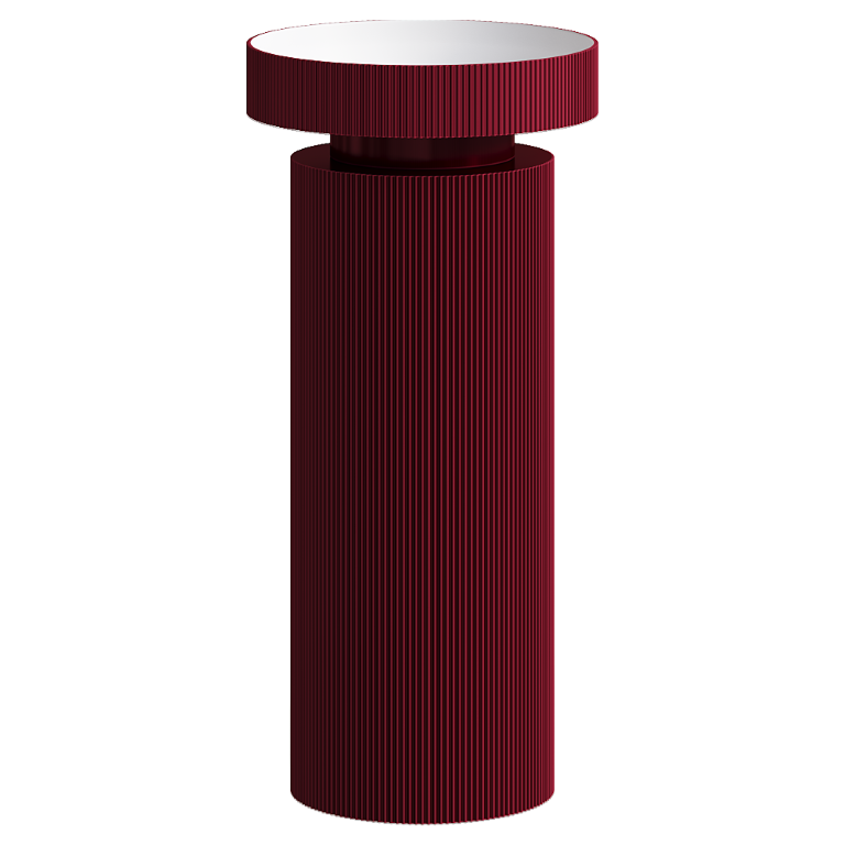 Раковина Ø40 см на пьедестале ArmadiArt Sole Corian 801-R-BUR+801-Base-R-BUR