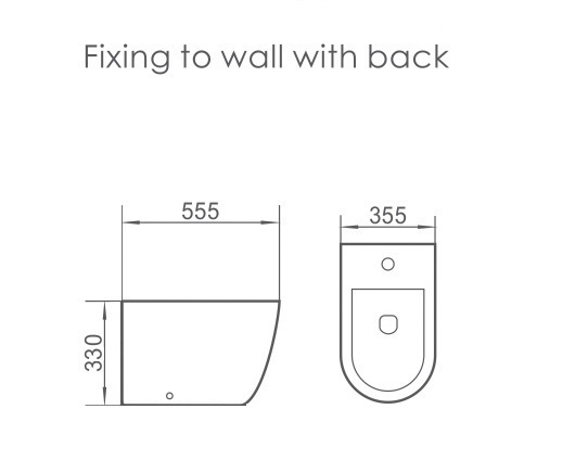 Биде подвесное Boheme Nero 962/2