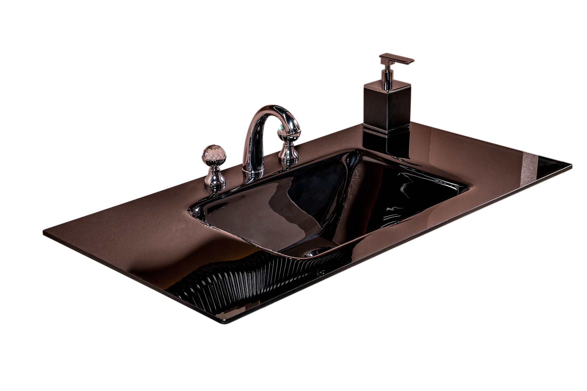 Раковина стеклянная 100 см ArmadiArt NeoArt 852-100-B продается только в комплекте с тумбой