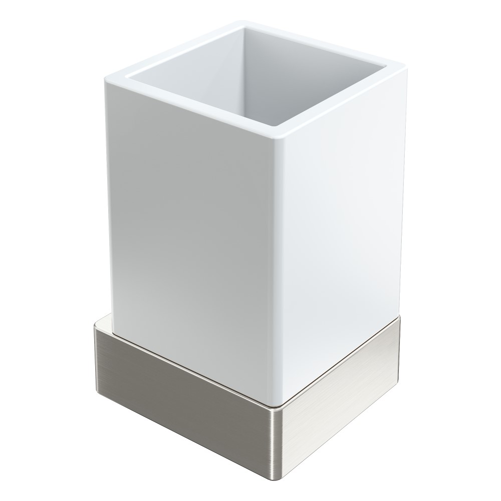 Стакан настенный Qubic Nickel Brush 10724-NB