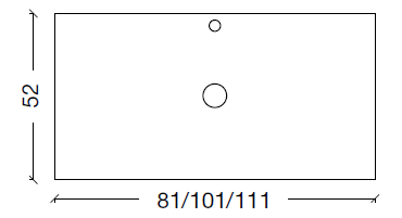 Столешница Calacatta прямая 81*52см 877-080