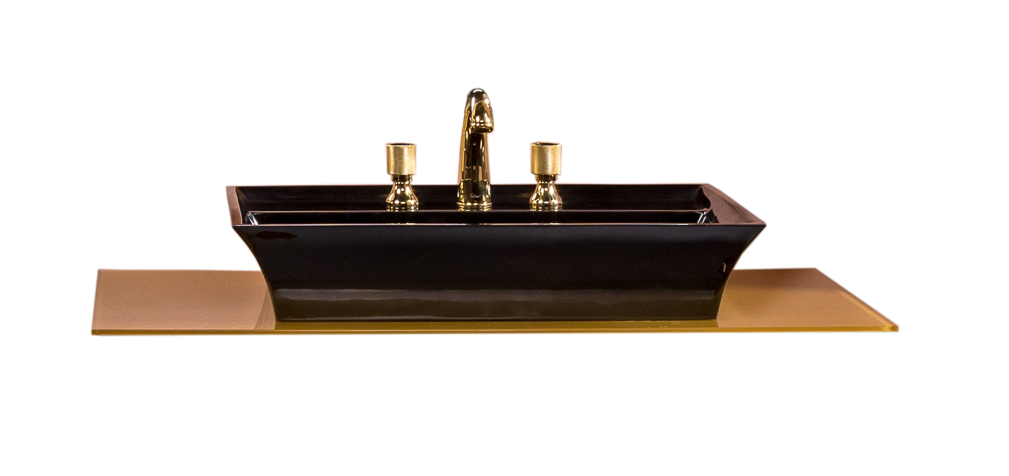 Столешница стекло 100см прямая ЗОЛОТО 853-100-G