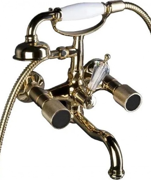 Смеситель для ванны Boheme Royal Cristal 293-Royal/CRST black