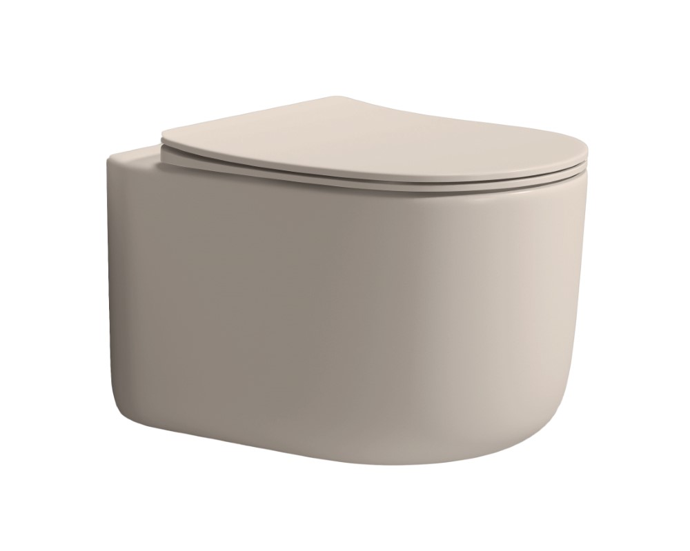 Flow подвесной унитаз LATTE SOFT с крышкой, функция Торнадо 969-SET-D