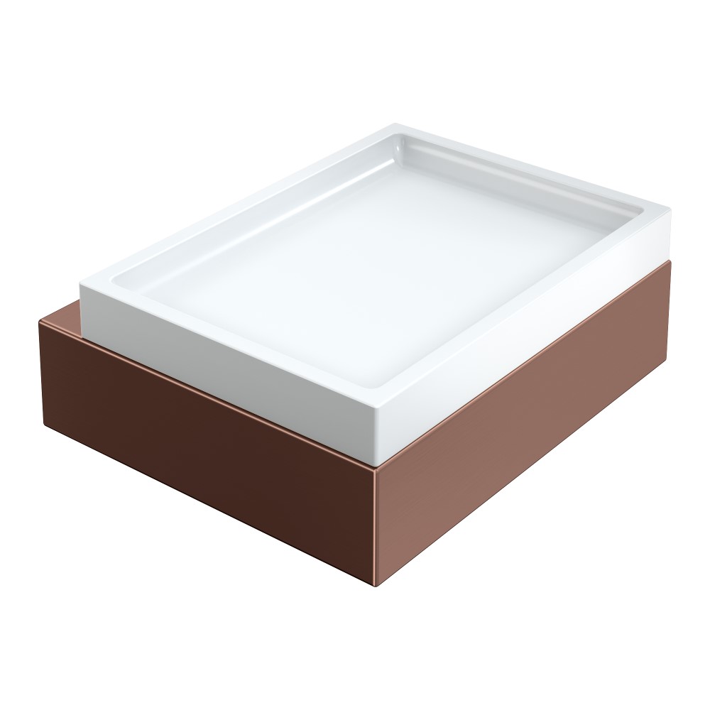 Мыльница настенная Qubic Copper Brushed 10723-CB