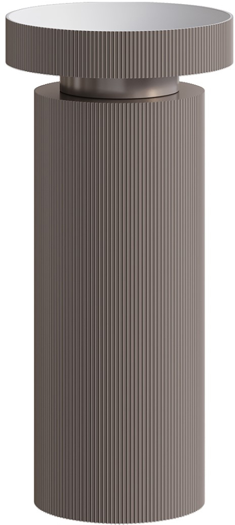 Раковина Ø40 см на пьедестале ArmadiArt Sole Corian 801-R-D+801-Base-Rib-D