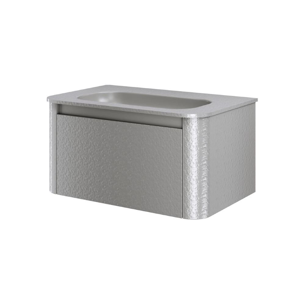 Тумба с раковиной VOI 80CM STONEFINISH LUNA (Комплект)