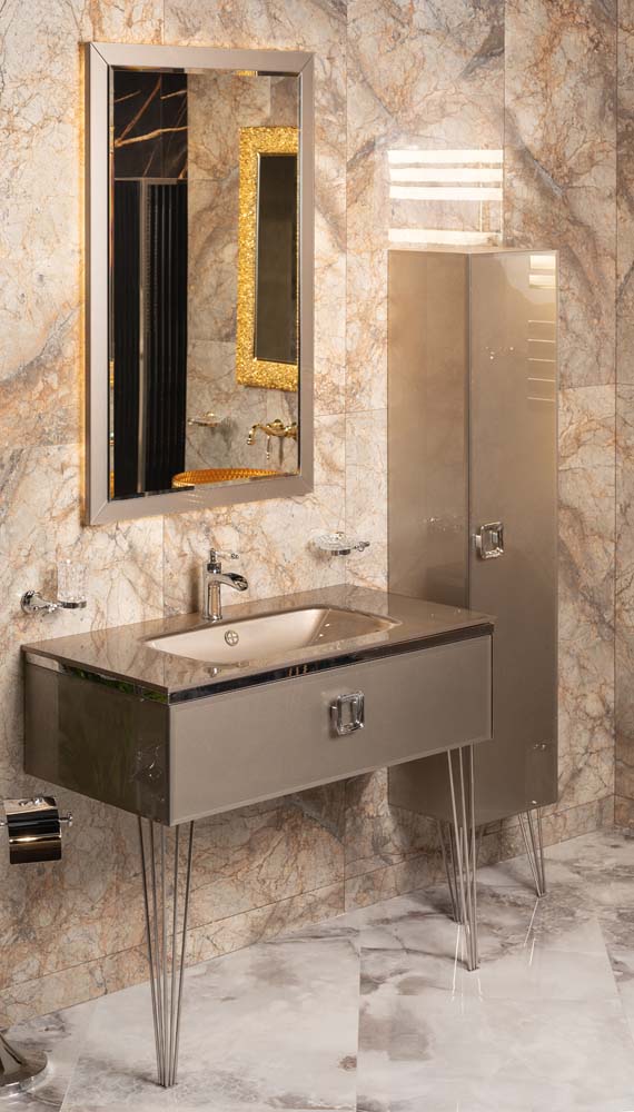 Столешница стекло 80см моноблок Дельмар 852-080-D