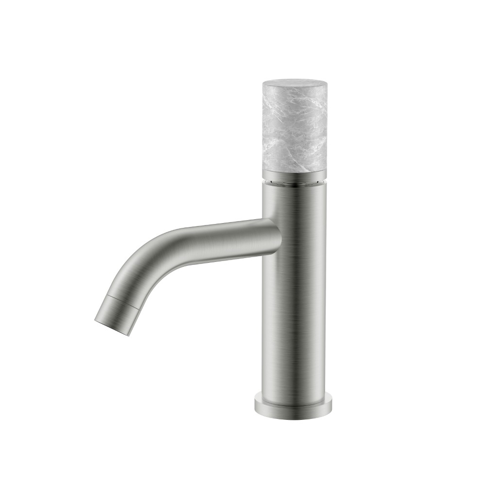 Смеситель STICK для умыв. низ. NIKEL BRUSH MARBLE GREY 121-NB-MR-GR