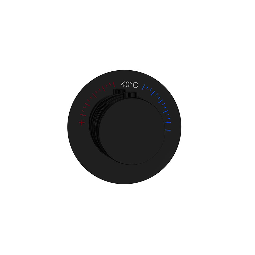 Смеситель встраиваемый термостат UNO BLACK 627-T-B