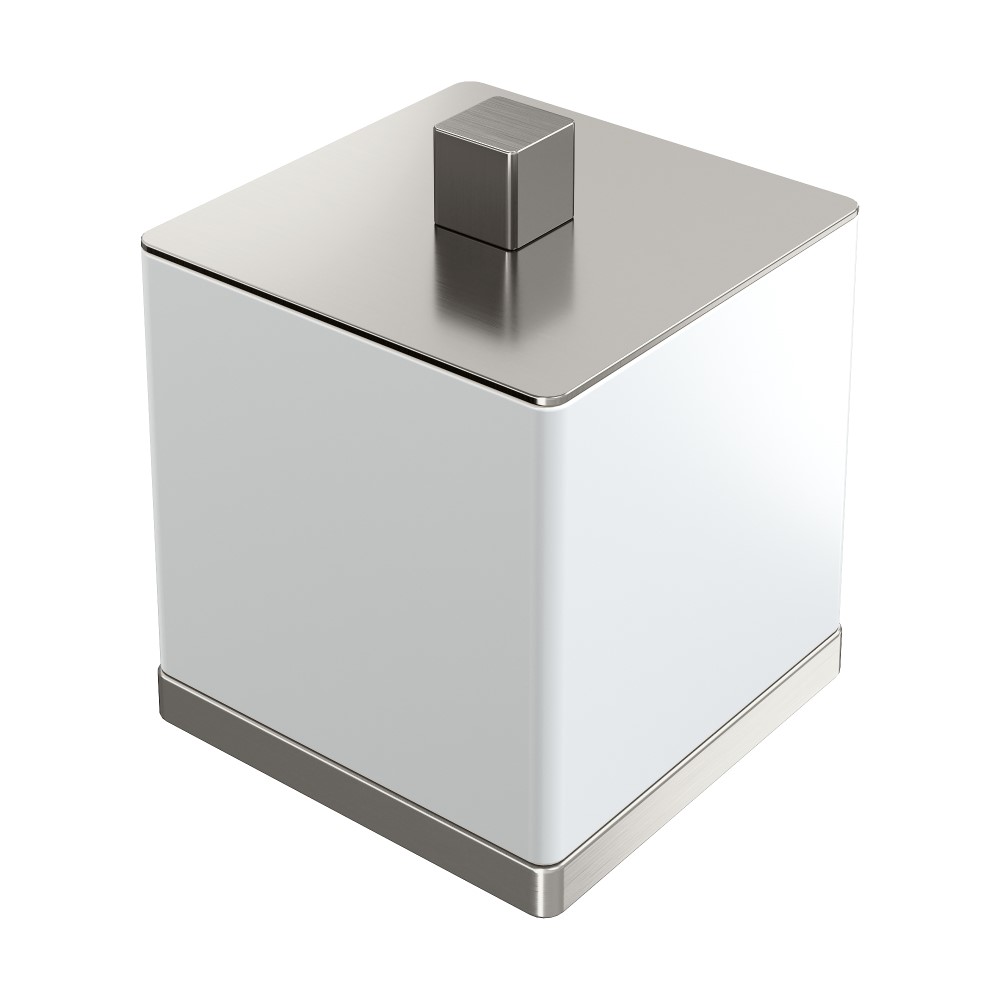 Стакан для ватных дисков Qubic Nickel Brush 10964-NB