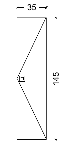 Пенал 35 см ArmadiArt Lucido 772-CP