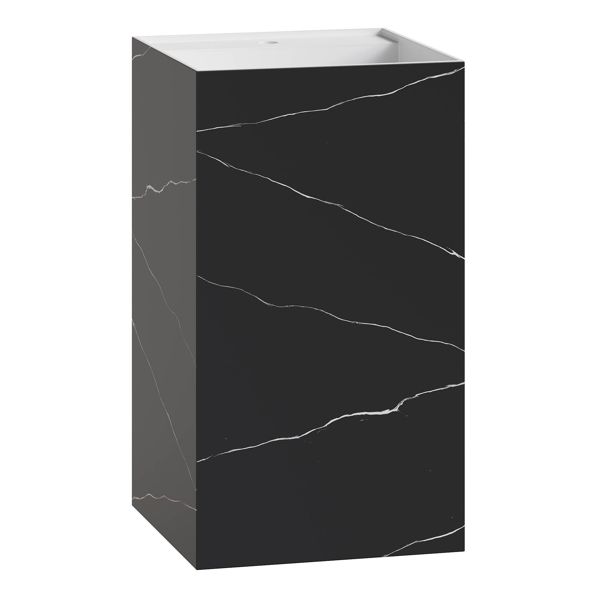 Раковина напольная Cube Corian 480*480*850 Calacatta 802-NM