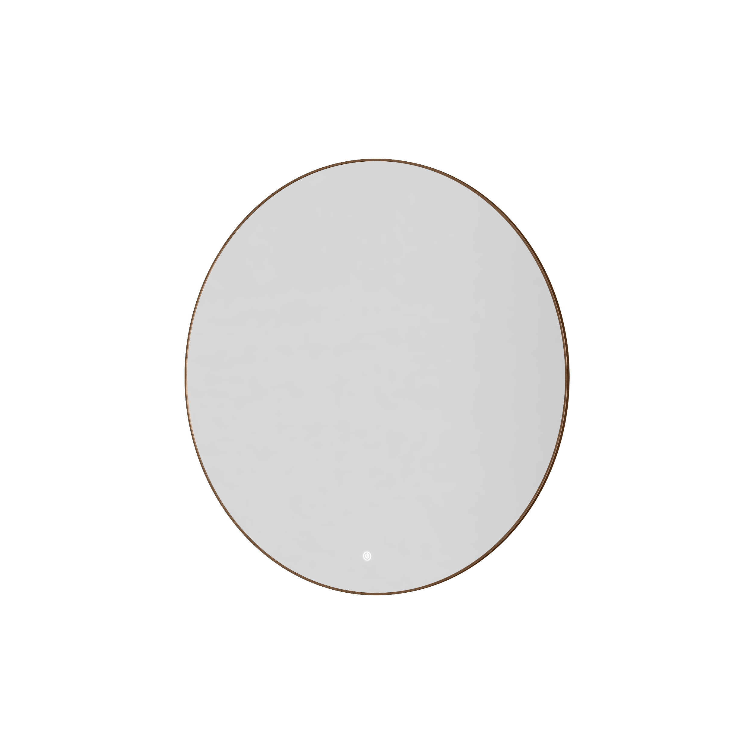 Зеркало круглое c мет. рамой, подсветка, сенсор, антизапотевание, 80см BRUSHED BRONZE 545-80-BRB