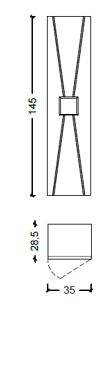 Пенал FIABA, бронзированное зеркало 3026-BD