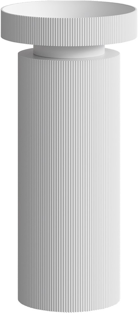 Раковина Ø40 см на пьедестале ArmadiArt Sole Corian 801-R-MW+801-Base-Rib