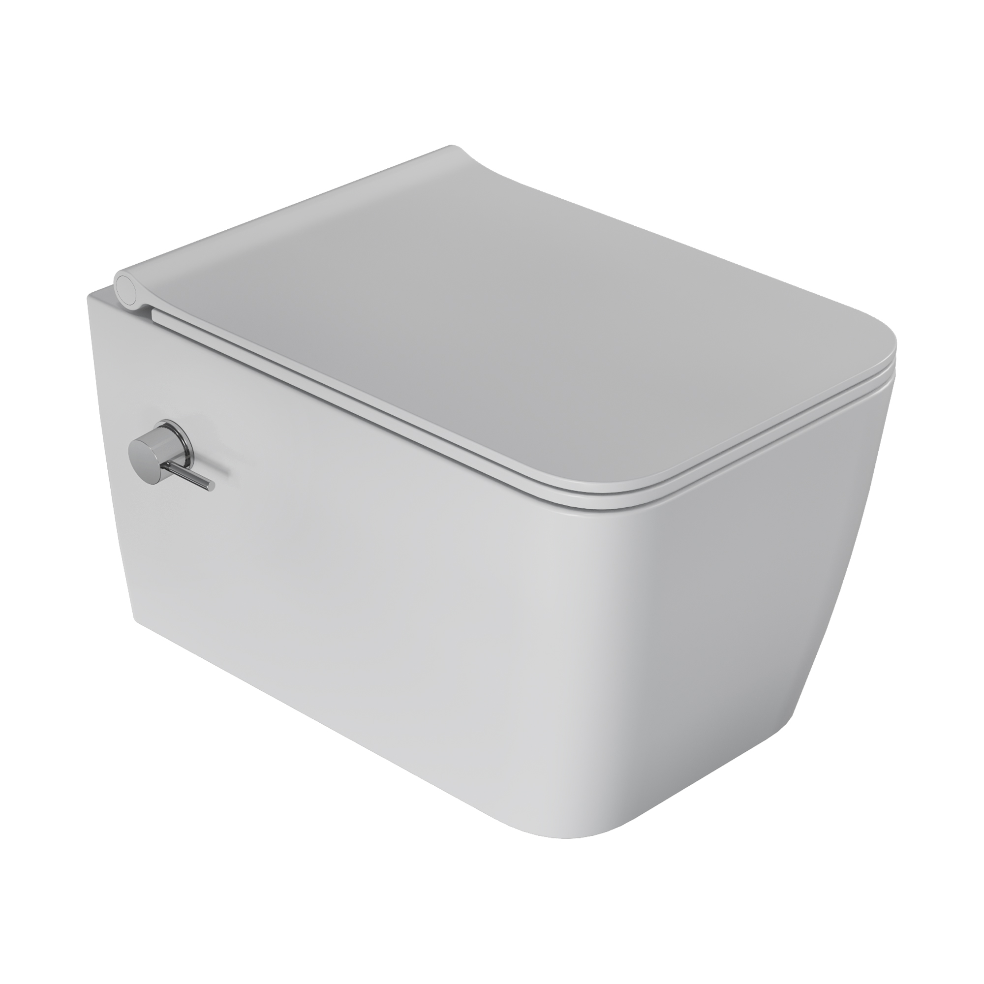 Zen подвесной унитаз с биде матовый белый с крышкой 967-SET-2-MW