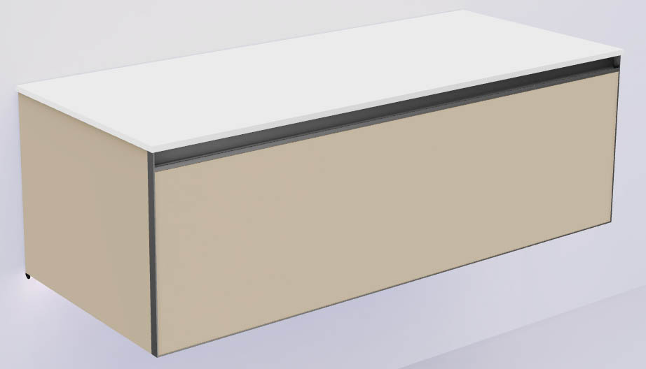 QUATRO 1 120CM тумба DAPHNE профиль ANTHRACITE + внутр. подсв. 790-M1-120-D-A-LED