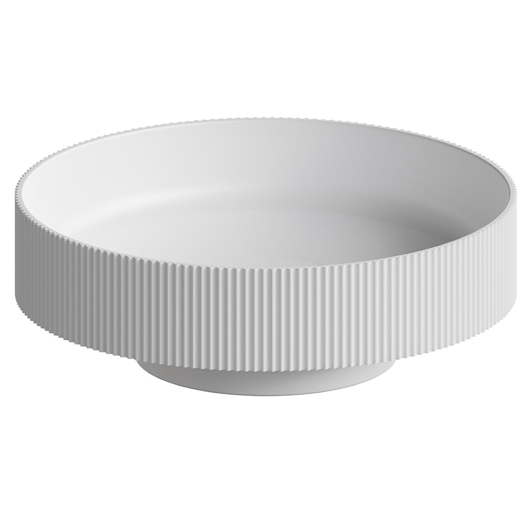 Раковина накладная Ø40 см ArmadiArt Sole Corian 801-R-MW