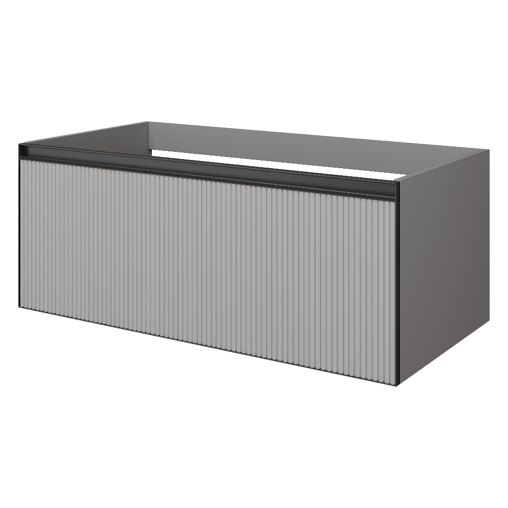 Тумба под раковину 100 см с подсветкой ArmadiArt Quatro 1 790-M1-100-L-RIB-A-LED