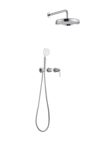 Смеситель встроенный + верхний+ ручной душ, ETERNA CHROME 174-CR