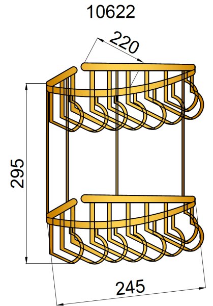 Полка угловая Boheme Brillante 10453