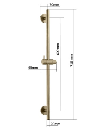 Душевая штанга Boheme Uno 420-BRB