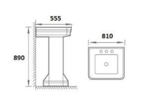 Раковина на пьедестале Boheme Vogue 942-2