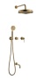 Смеситель встроенный + верхний + ручной душ + излив, ETERNA BRONZE 174-2-BR