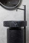 Раковина Ø40 см на пьедестале ArmadiArt Sole Corian 801-NM+801-Base-Bwood