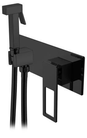 Гигиеническая лейка Q со смесителем BLACK BLACK 147-BВ