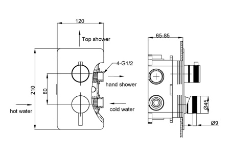 Комплект для душа Boheme Cell 427-G/135-2-G
