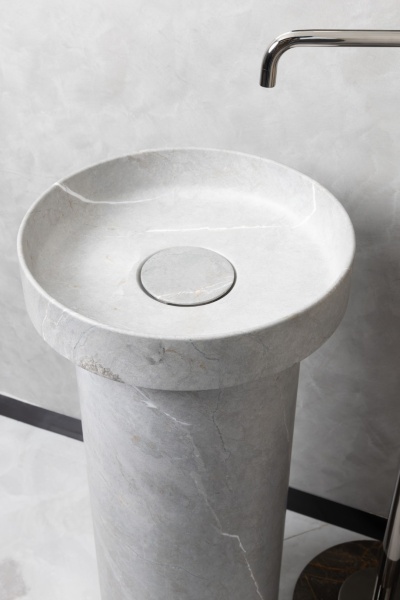 Раковина накладная Ø40 см ArmadiArt Sole Corian 801-GR