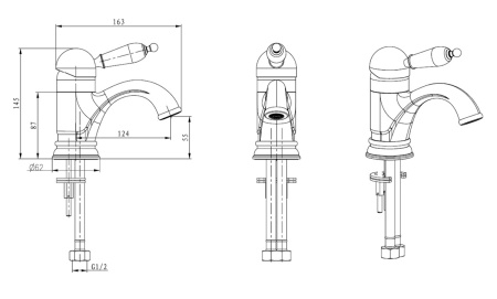 Смеситель для раковины Boheme Medici 301-SW