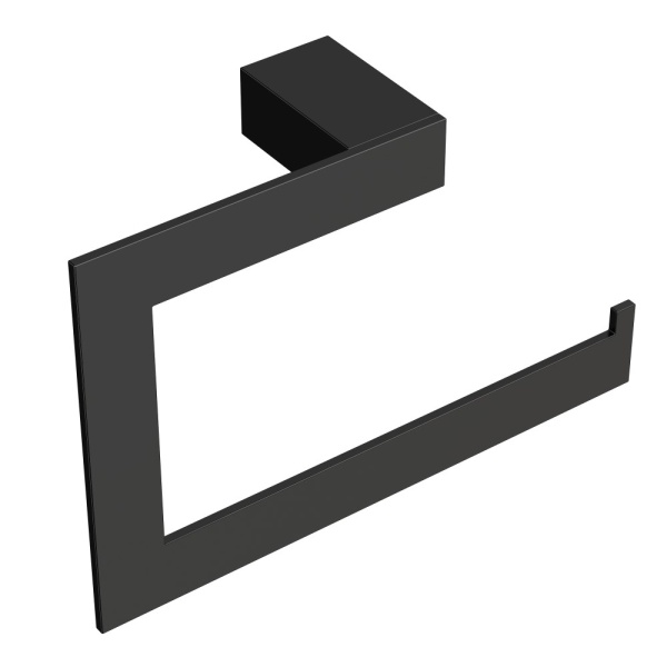 Полотенцедержатель кольцо Qubic Black 10725-B
