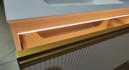Тумба под раковину 100 см с подсветкой ArmadiArt Quatro 1 790-M1-100-L-RIB-A-LED