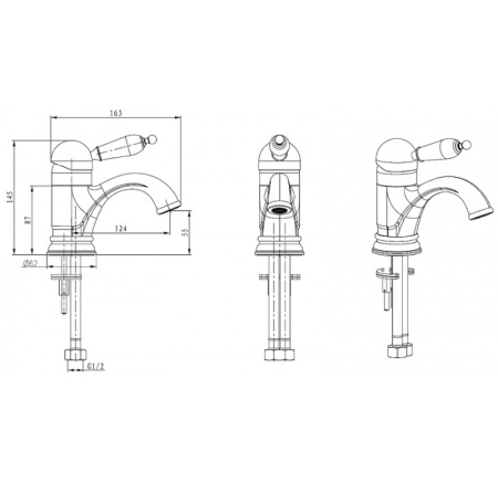 Смеситель для раковины Boheme Murano 281-MR-W
