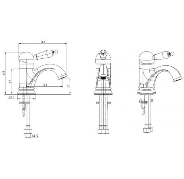 Смеситель для раковины Boheme Murano 281-MR-W