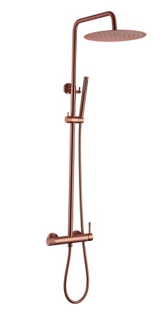Стойка для душа со смесителем UNO BRUSHED BRONZE без излива 468-2-BRB