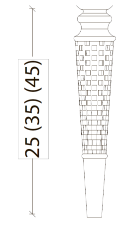 Ножки низкие ArmadiArt Vallessi Avantgarde Denti 847-B-25, 1 пара