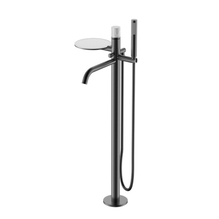 Смеситель STICK напольный GUN METAL MARBLE GREY 129-GM-MR-GR
