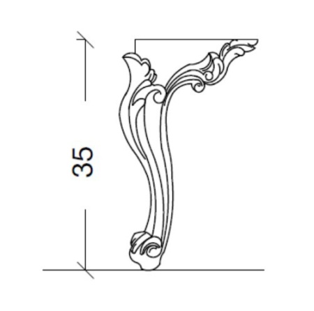 Ножки высокие ArmadiArt NeoArt 855-SL h35, 1 пара