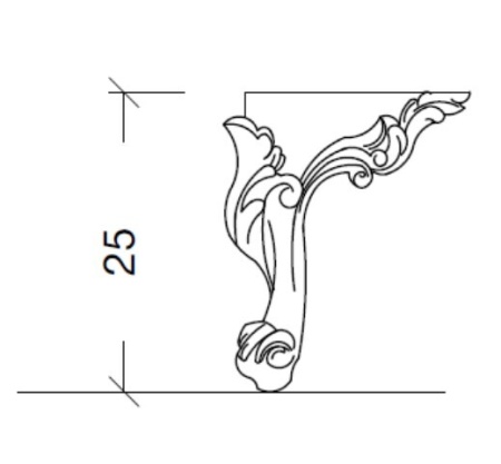 Ножки низкие ArmadiArt NeoArt 855-SL h25, 1 пара