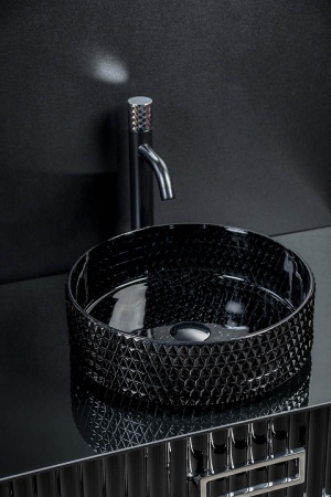 Раковина накладная хрустальная Ø39 см ArmadiArt NeoArt 817-B