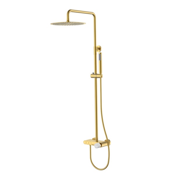 Стойка для душа STICK MATT GOLD MARBLE GREY 128-MG-MR-GR