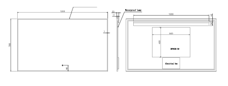 Зеркало с подсветкой и сенсорным управлением 120х70 см ArmadiArt Modern 543-120-CR