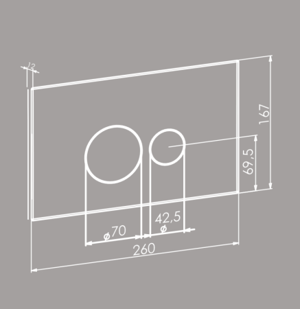 Кнопка для инсталляции Boheme, пластик 668-MG